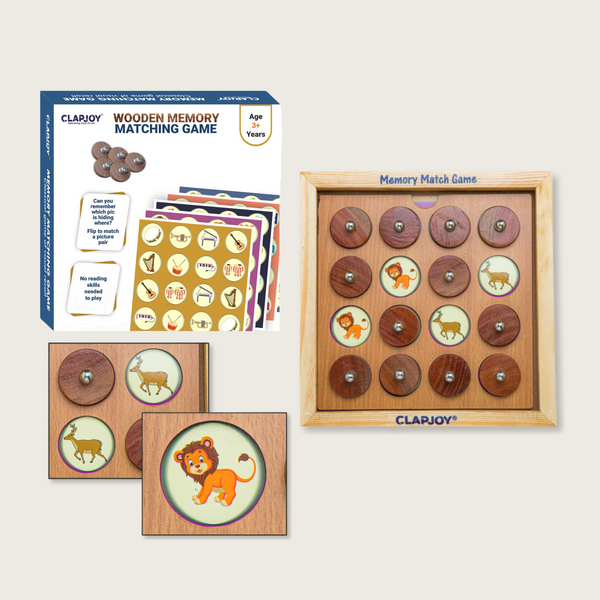 Clapjoy Wooden Memory Match Chess Game