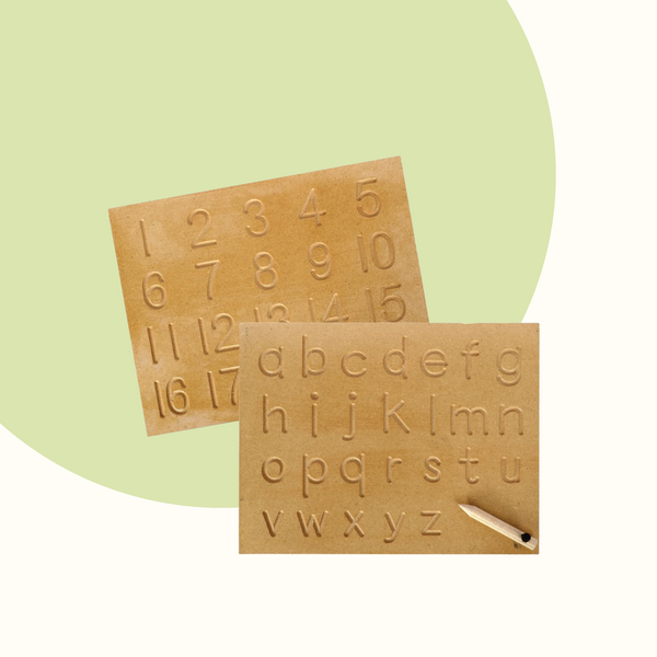 Numbers & Alphabets Educational Tracing Wooden Board Combo