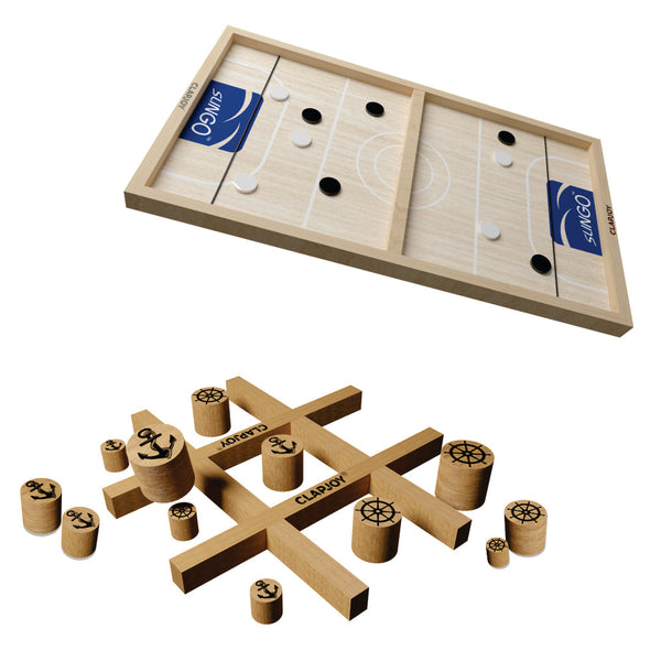 Clapjoy Tabletop Board Games Combo – Slingo & Tic Tac Cambio | Fun Family Game for Kids & Adults