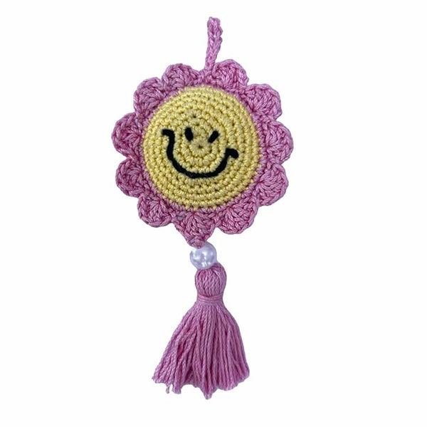 Handmade Smiley Crochet Key Ring – Stylish & Durable Keychain Accessory