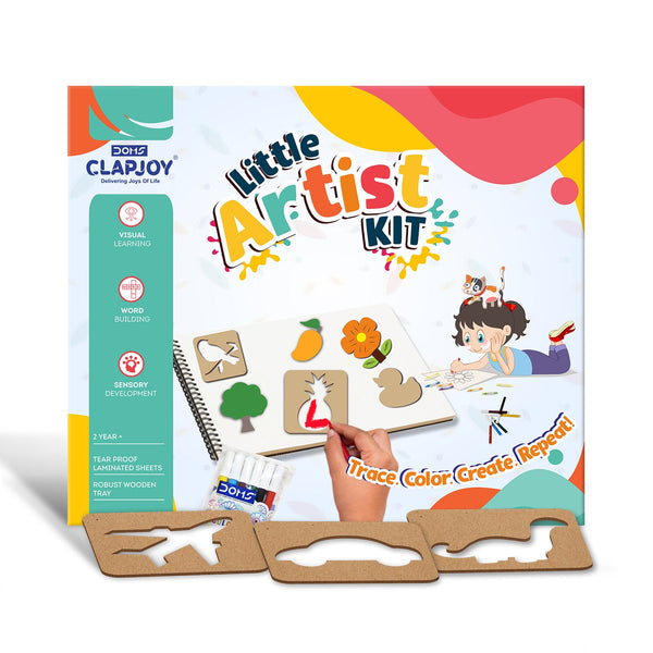 Little Artist Kit - 20 Stencil - Wooden Painting Puzzle