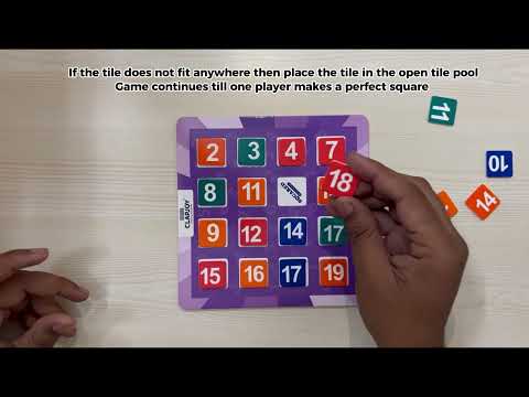 Clapjoy Squared Battle of Numbers: A Strategic Number Game for 2-4 Players for Kids & Adults