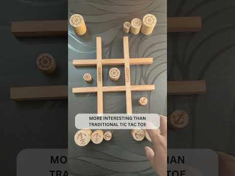 Clapjoy Tic Tac Cambio Gobblet Gobblers Wooden Board Game for kids of Age 5 years and Above