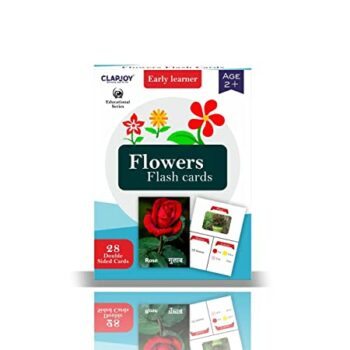 Clapjoy Reusable Doublesided Flowers Flash Cards for Kids (2-6 years )