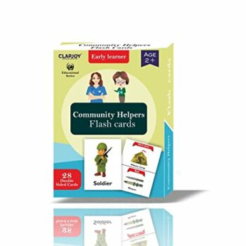 Clapjoy Reusable Doublesided Community Helpers Flash Cards for Kids (2-6 years )